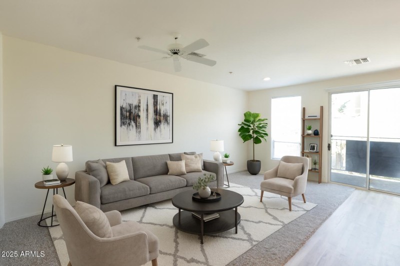 Virtually Staged-Living Room