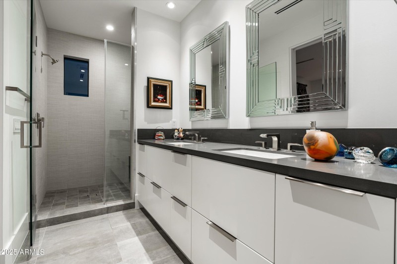 Secondary primary bath in basement