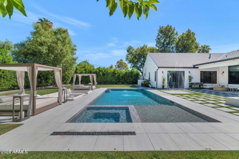 Saltwater, heated pool