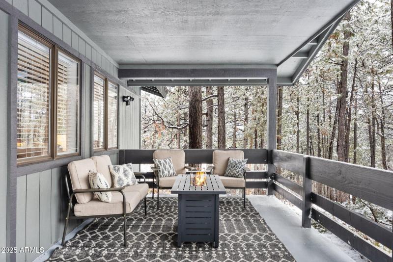 Covered Porch in Winter