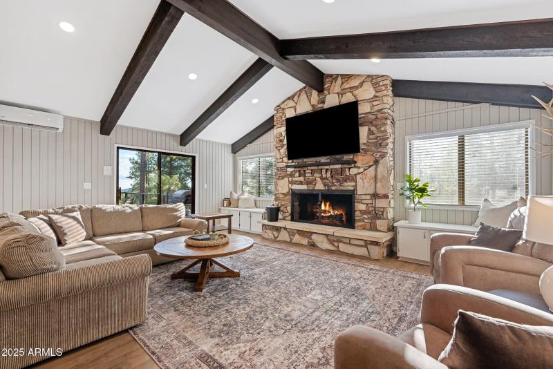 Great Room with Oversized Fireplace and