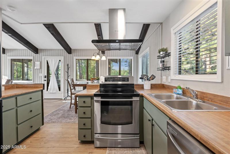 Kitchen into Dining and Front Door