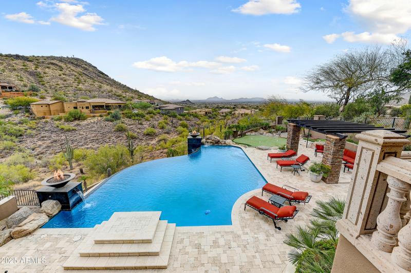 Infinity Pool with Desert Views