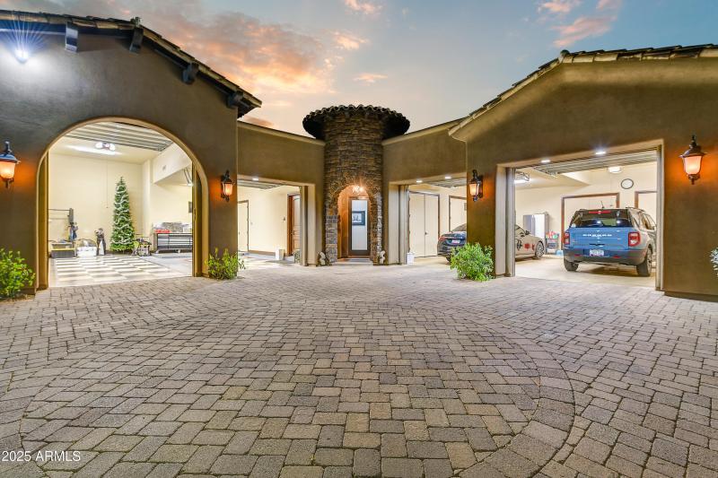 Five-Car Garage Courtyard