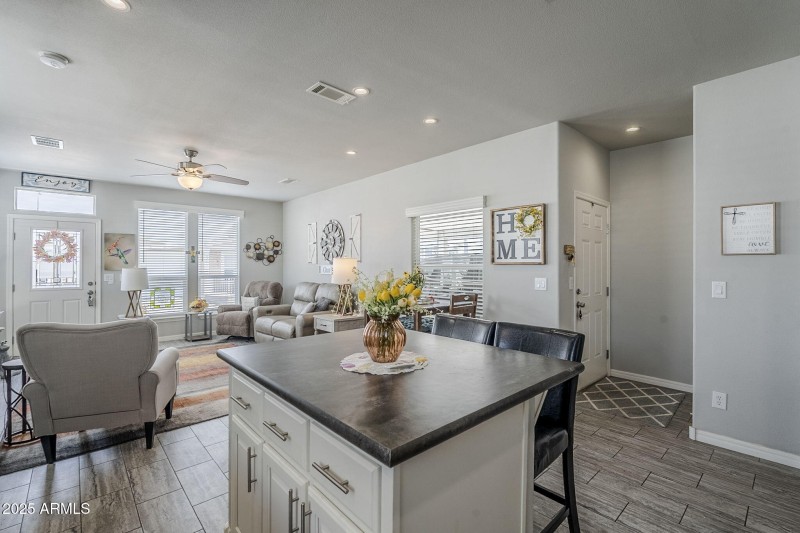 Island with storage & seating