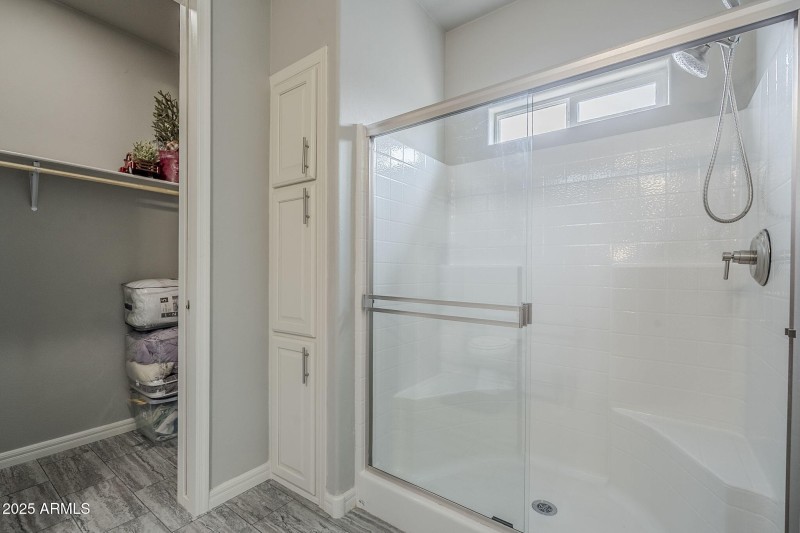 Large walk-in shower