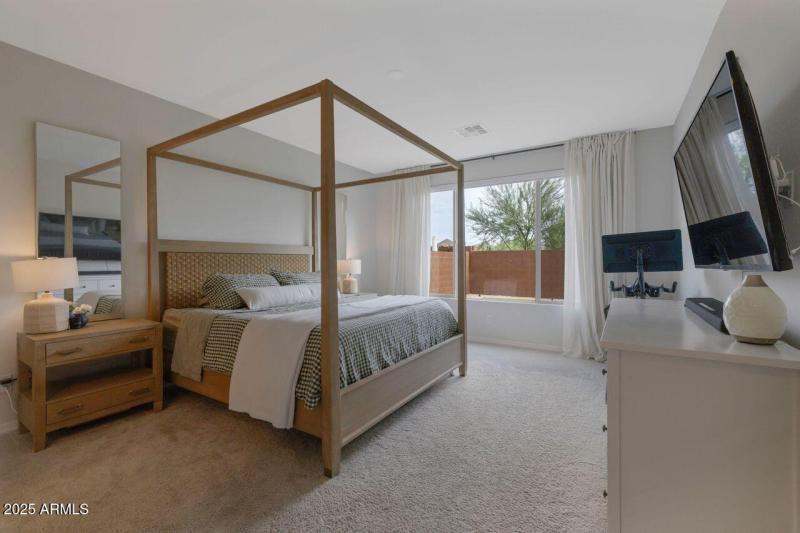 Roomy primary bedroom