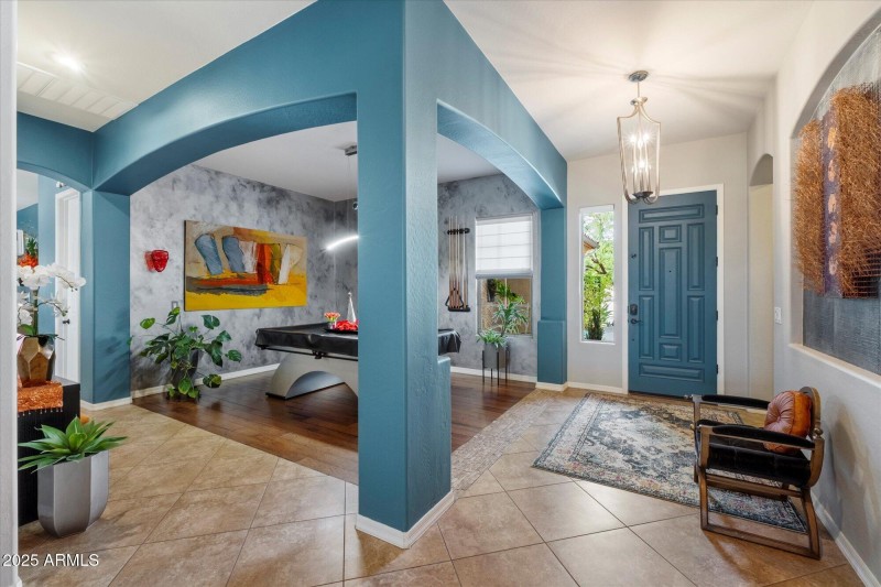 tile and wood flooring