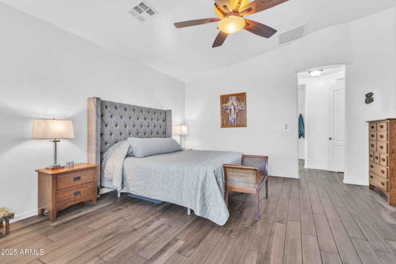 Spacious primary bedroom