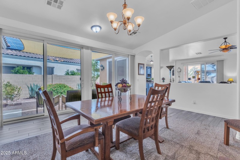 Dining Area with courtyard view
