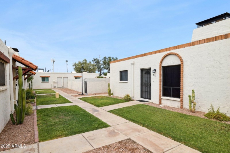 Well cared for landscaping.