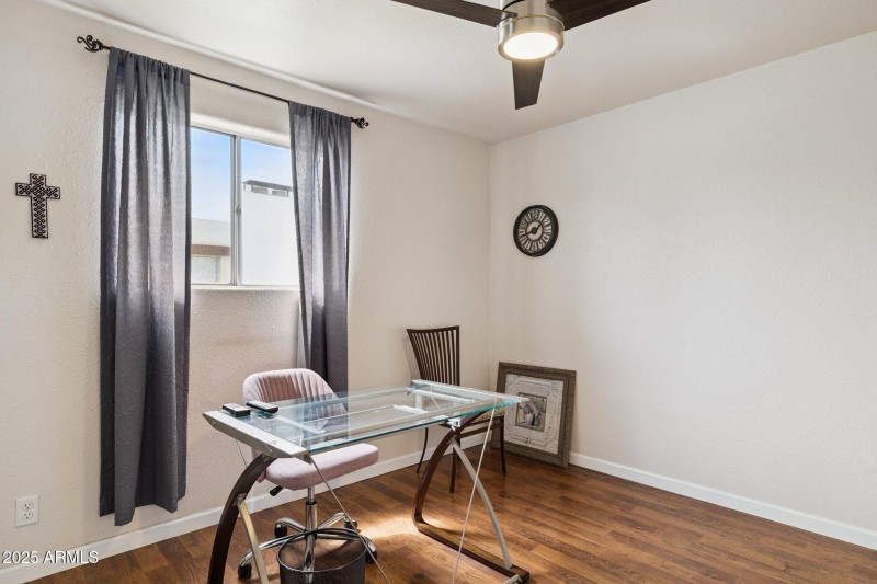 Notice the Laminate Flooring