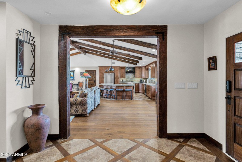 Front Entry to Living Room and Kitchen