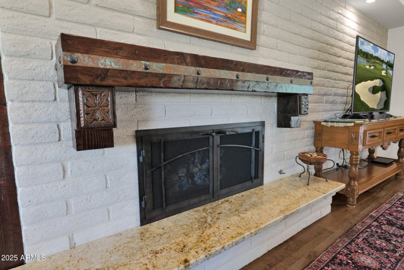Fireplace with Custom Mantle
