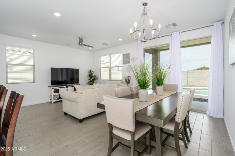 Pool View from Dining Area!