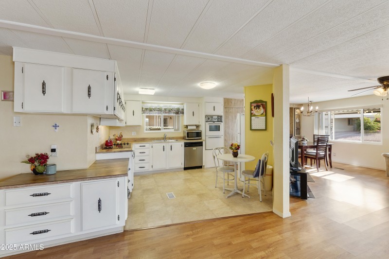 Kitchen with ample storage space