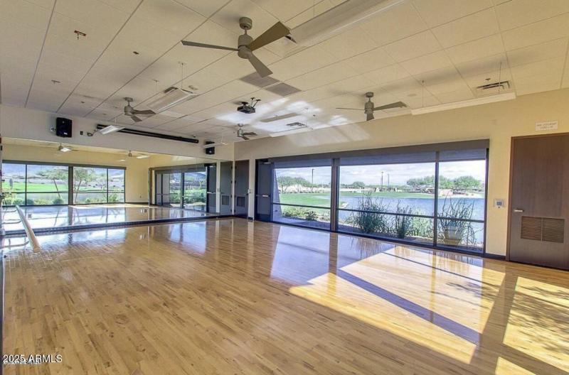 studio room for live fitness classes