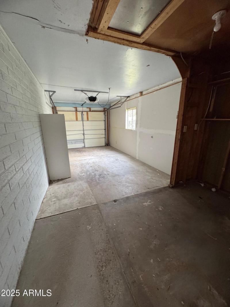 Inside Garage w/ Storage