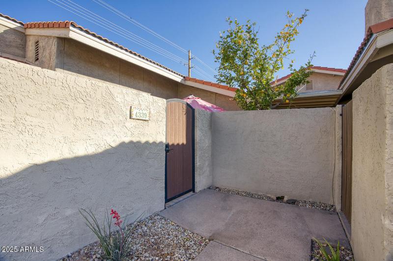 Gated Patio Entrance