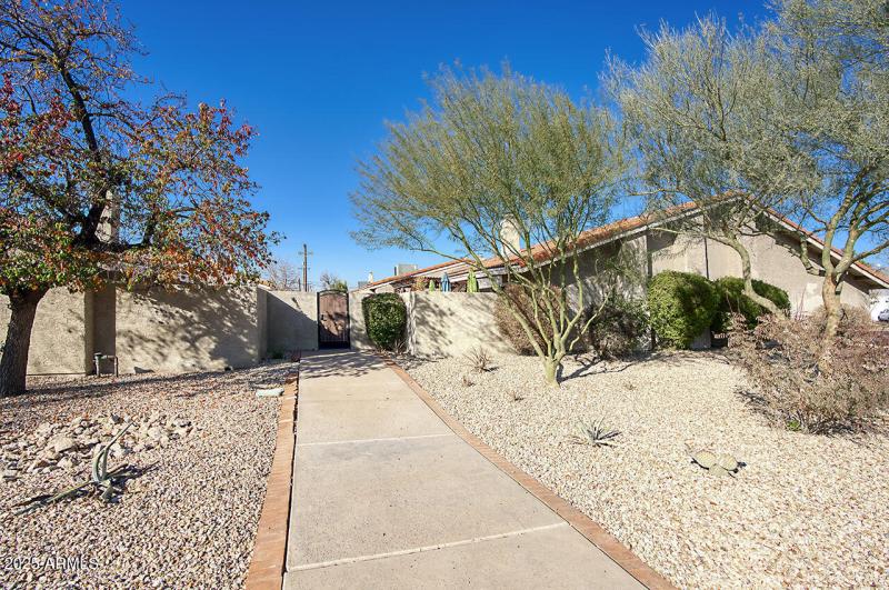 Community gated entrance.