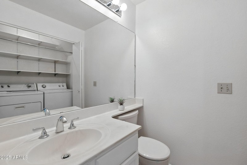 Downstairs bathroom and laundry