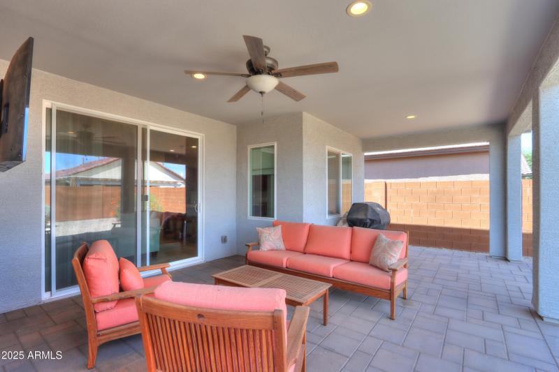 Extended covered patio