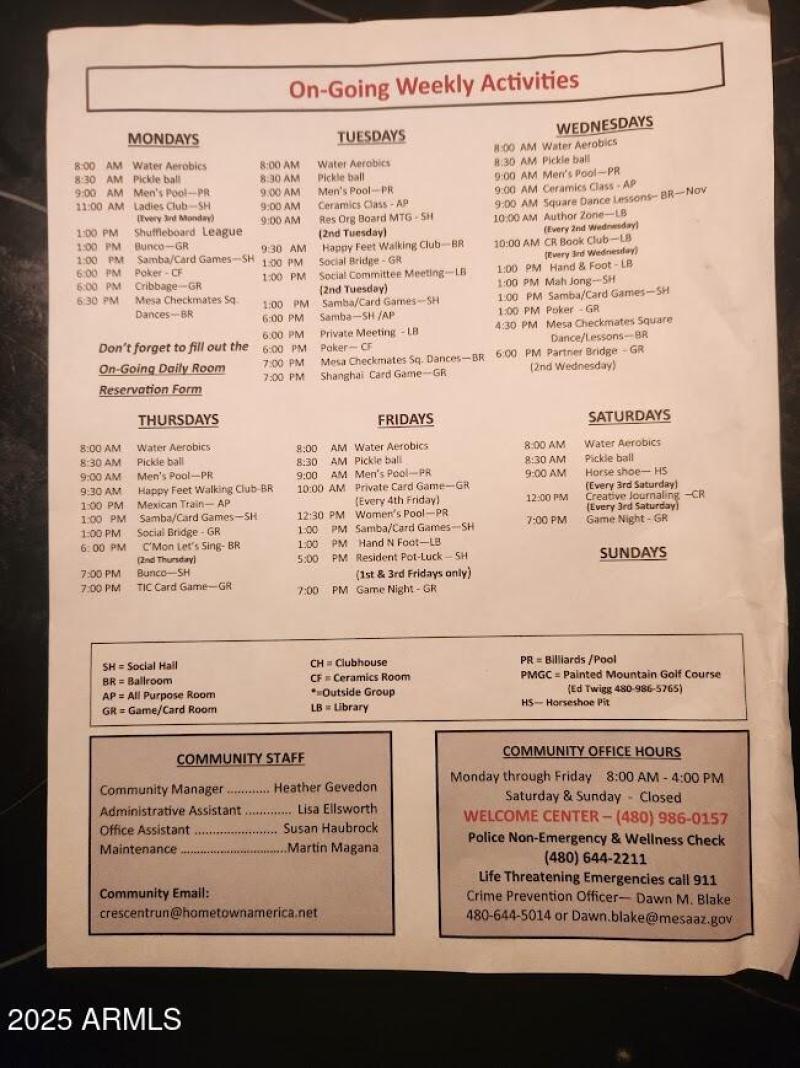 CR On Going Activities