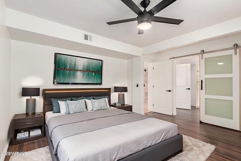 Primary Suite Virtually staged