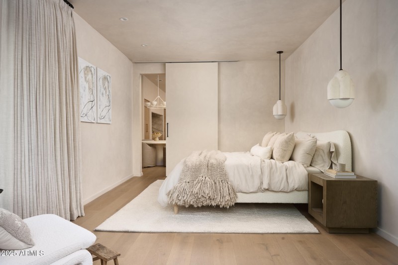 Gorgeous linen drapery conveys