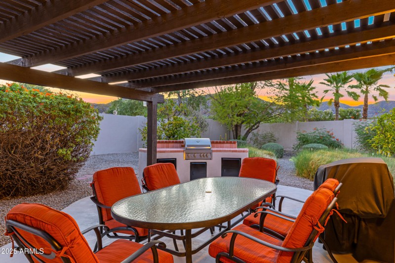 Extended pergola patio cover