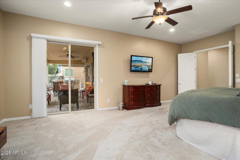 Owner's Suite to Back Patio