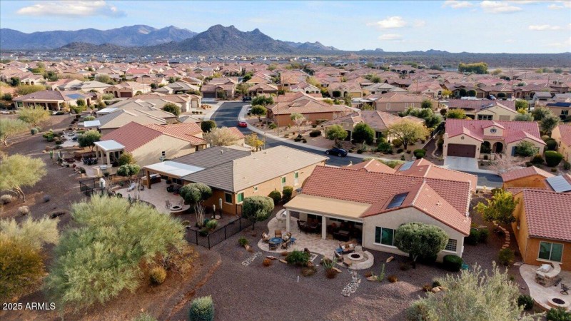 Aerial of back of home