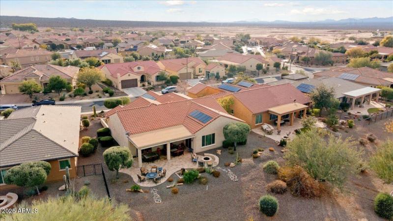 Aerial of back of home
