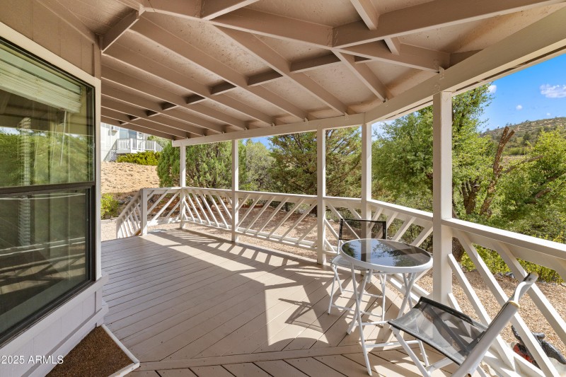 Deck with View of Rear Exterior