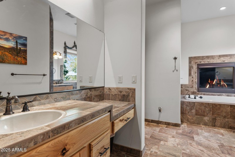 Double Vanities with Make Up Counter