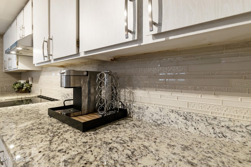 Kitchen with granite counters