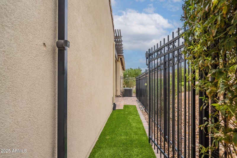 Side yard with dog run