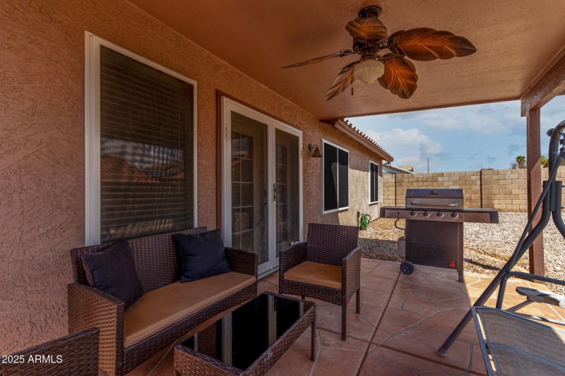 Covered back patio