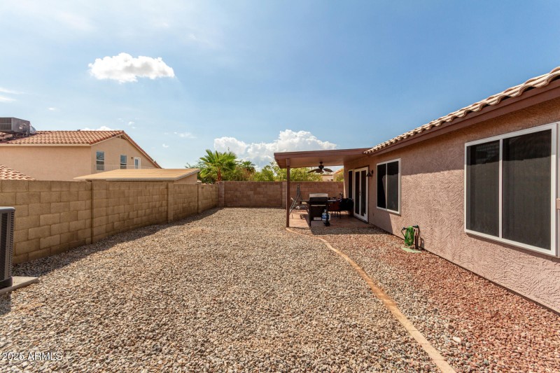 Spacious backyard