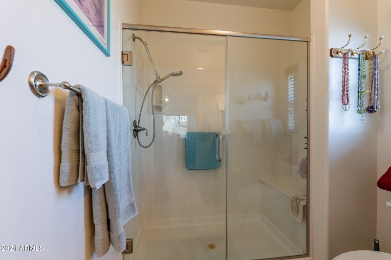 Primary Shower with bench