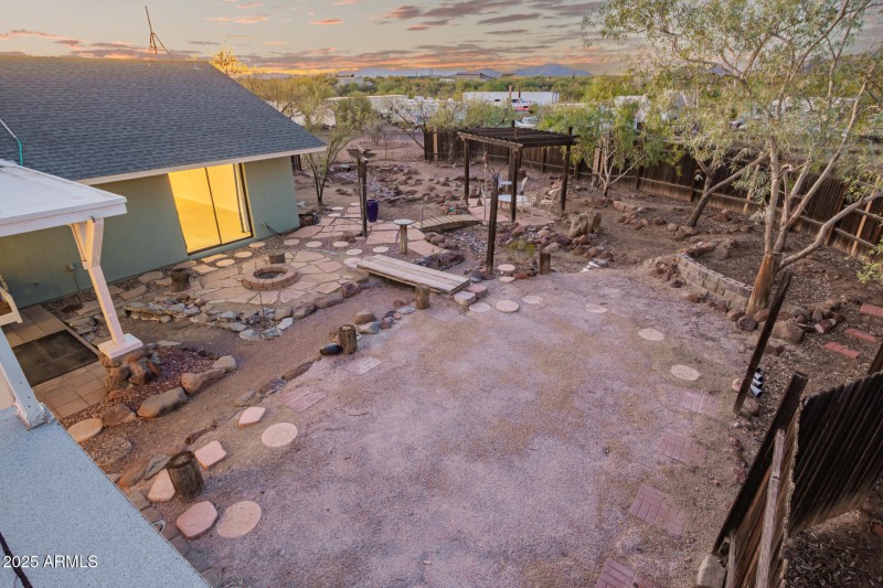 View from carport roof