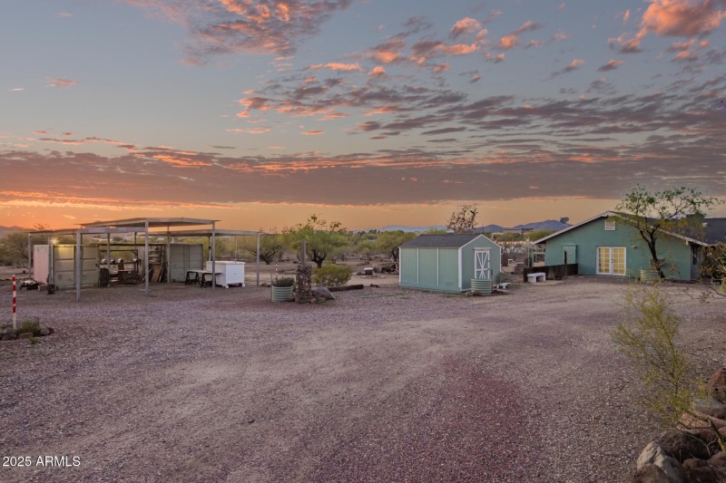 Aerial entering the property