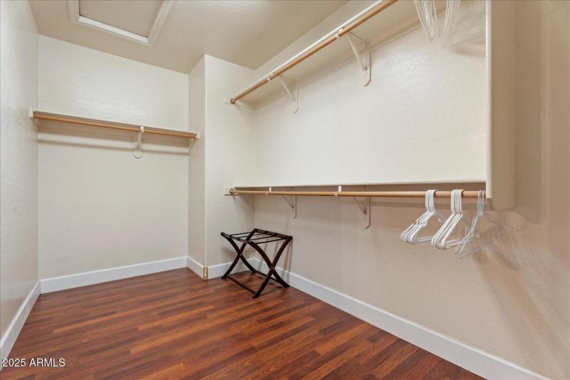 Walk in primary closet