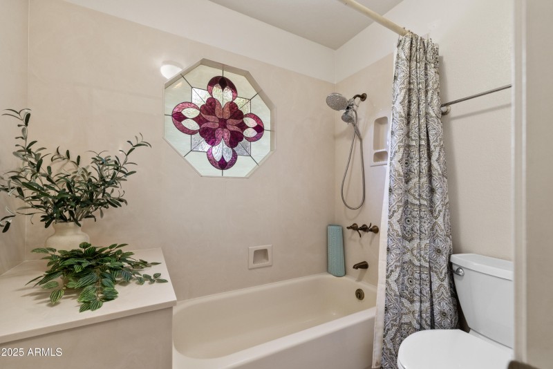 With separate shower