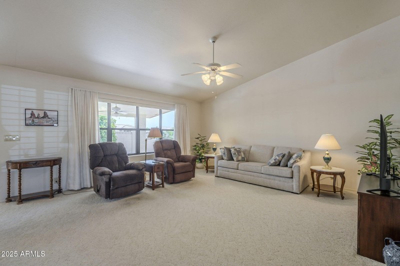 Family Room with South-facing windows