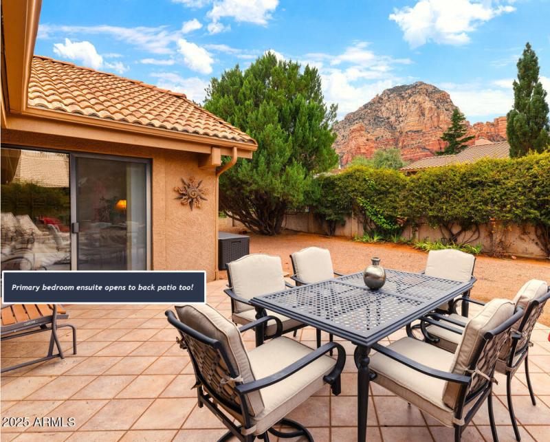 Opens onto the back patio too!