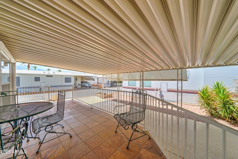 enjoy winters on the large covered patio
