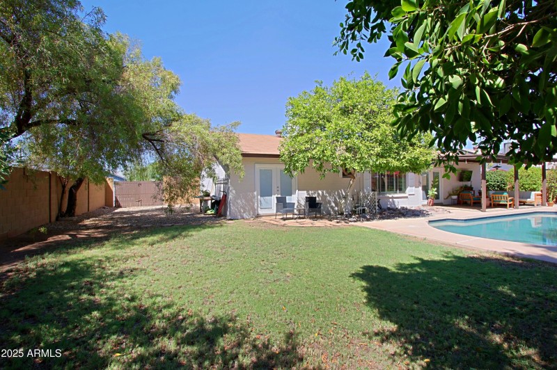 Large Grassy back yard