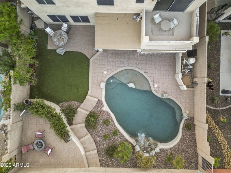 Aerial View of Private Backyard
