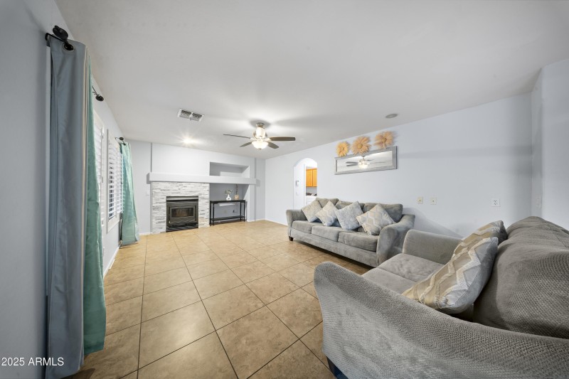 Cozy Family Room with Fireplace